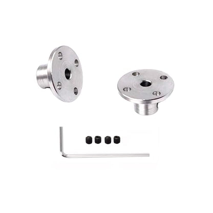 6 Pcs 4mm Rigid Flange Couplings,Rigid Guide Steel Model Coupler Accessory with Hex Wrench and Locking Screws for Various DIY Project RC Model Motors - size: 4mm