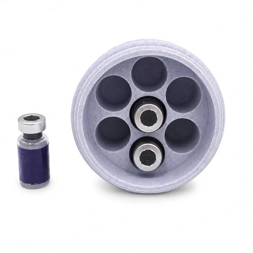 Peptide Storage Container for 7 Vials with Screw Lid | Secure Organizer Case for Peptide & Laboratory Vials | Compact Storage Solution