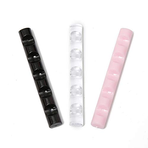 AKOAK 3 Pcs Nail Art Penholder Acrylic Makeup and Nail Brush Organizer Art and Craft Painting/Carving Brush Display Stand Can Hold 5 Individual Brushes