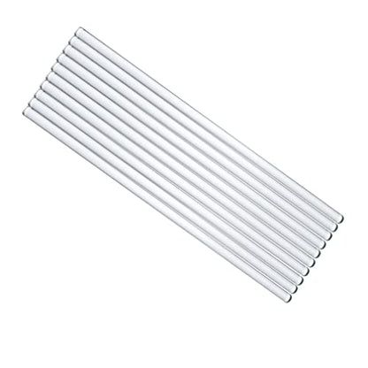 10 Pcs Glass Stir Sticks Lab Stirring Rod with Both Ends Round for Lab Home Kitchen Class, 7.9 inch Long