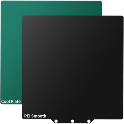 Dual-Sided Low Temp Cool Plate & PEI Build Plate 235x235mm for Adventurer 5M/AD5X,Textured Cold Plate and Imported Smooth PEI Sheet, Flexible Spring Steel Magnetic Printing Bed for Ender 3 v3/v2. - size: 235x235mm