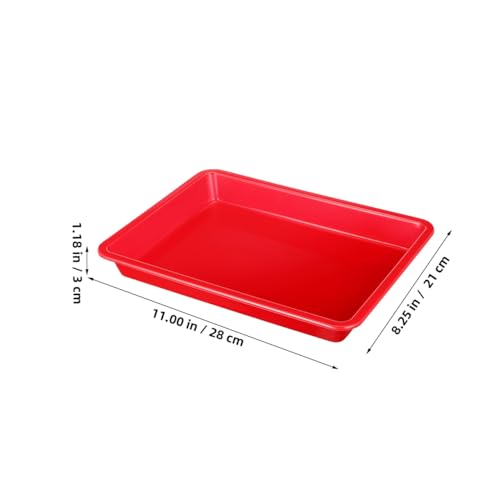 SEWACC 5 Pcs Thickened Plastic Activity Trays for Classroom Art Trays for Painting Color Mixing Puzzles Beading Collaging Stackable Serving Tray for DIY Projects 11.02 X 8.26 X 1.18 in