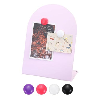 PATIKIL Magnetic Bulletin Board Pink W/ 4 Colorful Magnets 1Pcs - color: Pink/Colorful