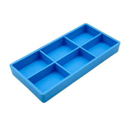 AmeiCan Goods 2/Pcs Dental Autoclavable Cabiet Tay #20 Plastic 6 Compartment Organizer Tray to Organize disc, Wheels, Stones and ect. 8"L x 4"W x 1"H (Blue) - color: Blue