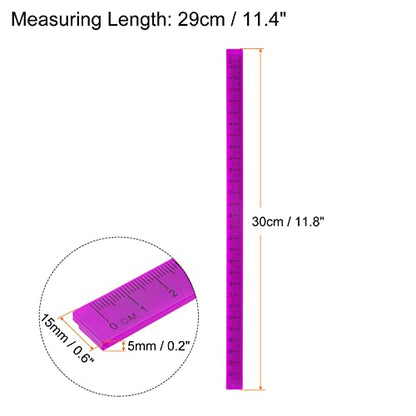 HARFINGTON Whiteboard Magnetic Ruler 29cm Metric Blackboard Straight Rulers Office Measuring Tools, Rose Red - color: Rose Red