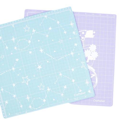Craftelier - Self Healing Cutting Mat – 8x12 in | Durable Craft Mat for Sewing, Fabric, Model Building & Scrapbooking | Thick, Sturdy & Easy to Clean Cutting Board for Crafts (12 x 12)
