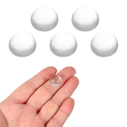 PATIKIL 5 Pack Convex Lens, 15mm OD 13mm Focal Length Optical Lenses - size: 15mm OD x 6.4mm H x 13mm Focal L