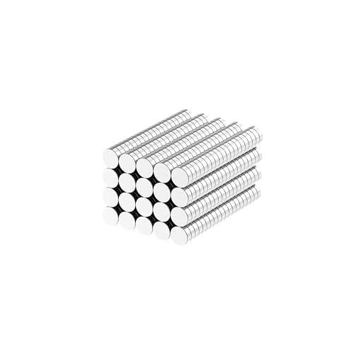 N52-6x2mm Rare Earth Magnets-400 Pack, Round Small Rare Earth Magnets, Mini Refrigerator Neodymium Magnets Disc for Whiteboard Locker Fridge Crafts Dry Erase Board Cabinets - size: 6mm D x 2mm H