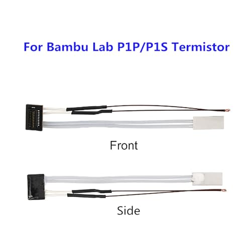 24V 48W Ceramic Heater Thermistor Kit High Temperature Sensor with Fixing Clip and Silicone Sock Compatible with Bambu Lab P1P / P1S (for P1P/S) - style: For P1P/S