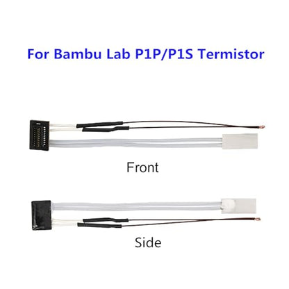 24V 48W Ceramic Heater Thermistor Kit High Temperature Sensor with Fixing Clip and Silicone Sock Compatible with Bambu Lab P1P / P1S (for P1P/S) - style: For P1P/S