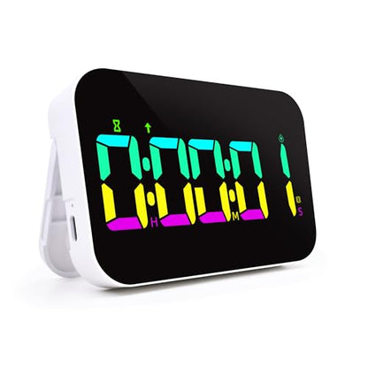TXL Digital Timer for Classroom, Pomodoro & Kitchen, Rechargeable Magnetic Countdown Timer with Large LED Display, Loud Alarm, 3 Volume Levels, Vibration Mode & 3 Brightness Settings - style: Regular Version