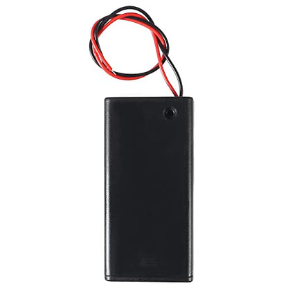 DORHEA 10Pcs 9V Battery Holder, 9 Volt Battery Holder with Switch, 9v Battery Case Connector Wire Spring Clip DIY Plastic Cell Batteries Container Power Bank Cases - color: 9V holder