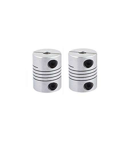5mm to 6mm Shaft Coupling 25mm Length 20mm Diameter Stepper Motor Coupler Aluminum Alloy Joint Connector for 3D Printer CNC Machine DIY Encoder(Pack of 2
