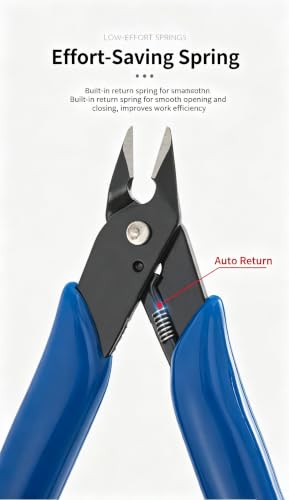 2 Pack Yellow Mini Side Cutting Pliers 5.5in Flush Wire Cutters