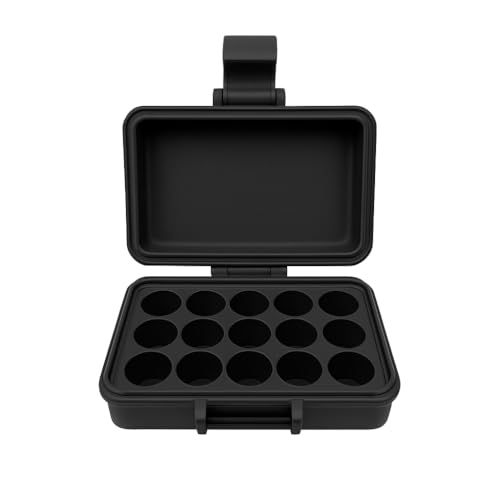 3D Printed Vial Storage Case - Waterproof 3ml Vial Storage Case with 15 Slots - Freezer Safe Hard Shell Essential Oil Case for Home, Fridge, Travel, 16mm Max Diameter, 35mm Max Height - color: Black, size: 15 Slots