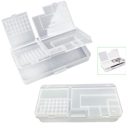 2 Pack Phone Repair Module Organizer Precision Component Storage Case Container Box Compartment Collector For iPhone Tiny Screws Screen Replacement Motherboard IC Chips Screwdriver Tool Parts