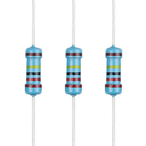 100pcs 2M ohm Resistor 1/2w (0.5Watt) ±1% Tolerance Metal Film Fixed Resistor, Multiple Values of Resistance Optional - size: [E5P015] 2M ohm