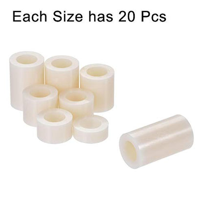 uxcell ABS Round Spacer Assortment Kit ID 8.2mm OD 14mm for M8 Screws, 8 Sizes Plastic Standoff (5mm 8mm 10mm 12mm 15mm 18mm 20mm 25mm), 160pcs