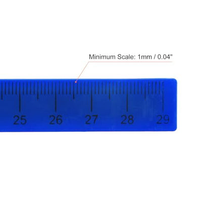 HARFINGTON Whiteboard Magnetic Ruler 29cm Metric Blackboard Straight Rulers Office Measuring Tools, Deep Blue - color: Deep Blue