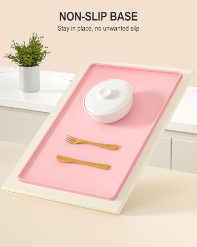 Silicone Art Mat for Crafts, 12" x 19" Waterproof Non-Slip Painting Mat - color: Pink, size: 12" x 19"
