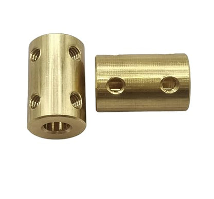5pcs 6mm to 6mm Bore Rigid Coupling Set Screws,Brass Motor Shaft Coupling Coupler Connector with Screws and Wrench for 3D Printer DIY Encoder Car Model Shaft RC Robot - size: 6mm to 6mm
