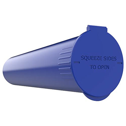 92mm CR Plastic Packaging Pop Top Tubes - Child Resistant Travel Holder Vial Containers - 700 qty (Blue) - color: Blue