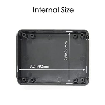 LeMotech Project Box 10 Pieces ABS Plastic Electrical Project Case Small Junction Box for Electronics Black 3.5 x 2.8 x 1.1 inch (90 x 70 x 28 mm) - size: 3.5" x 2.8" x 1.1"(10pc)