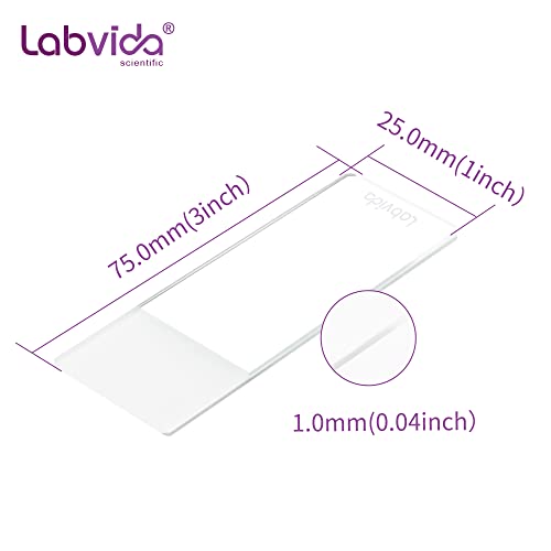 72pcs Positive Charged Microscope Slides, Adhesive Frosted Glass Slides, Super White Glass, Fine Polished Edges, 45° Safety Corners, Dim. 75X25mm, PCL Series, LVQ075W - color: 72pcs, PCL Positive Charged Slides