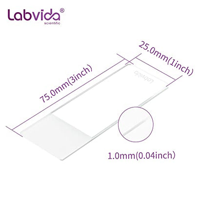72pcs Positive Charged Microscope Slides, Adhesive Frosted Glass Slides, Super White Glass, Fine Polished Edges, 45° Safety Corners, Dim. 75X25mm, PCL Series, LVQ075W - color: 72pcs, PCL Positive Charged Slides