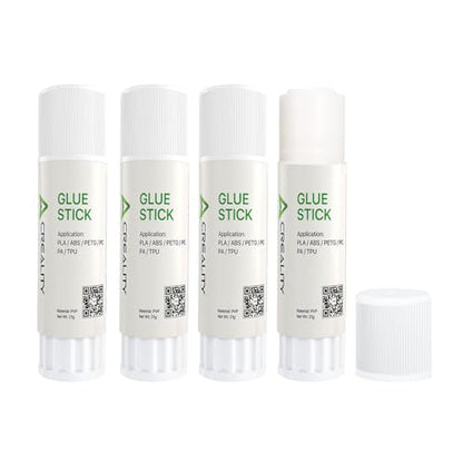 Creality 3D Printer Glue Sticks PVP Solid Glue Sticks for 3D Printing Hot Bed Build Plate, Enhanced Adhesion Reduces Warping for Filament, 3D Printer Adhesive for PLA/ABS/PETG/PC/PA/TPU, 4 Pack - style: Glue Stick