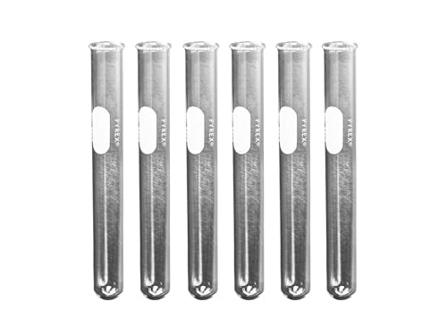 Pyrex 9800-25 25 X 150 mm Glass Test Tube with Rim (Pack of 6)