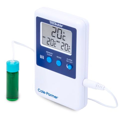 Traceable Fridge/Freezer Digital Thermometer with Calibration; 5 mL Bottle Probe