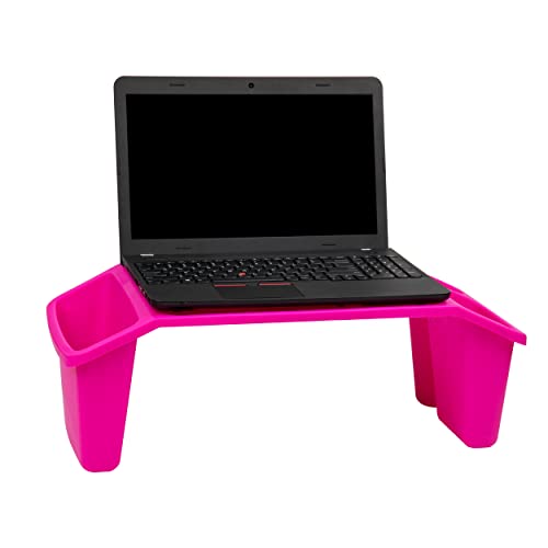 Mind Reader Kids Lap Desk, Activity Tray, Drawing, Stackable, Classroom, Portable, Plastic, 22.25" L x 10.75" W x 8.5" H, Pink