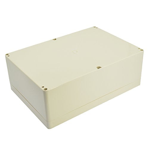 LeMotech Waterproof Dustproof IP65 ABS Plastic Junction Box Universal Electric Project Enclosure Pale Gray 10.4 x 7.2 x 3.7 inch (263 x 182 x 95 mm) - size: 10.4"x 7.2"x 3.7"