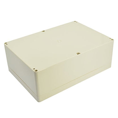 LeMotech Waterproof Dustproof IP65 ABS Plastic Junction Box Universal Electric Project Enclosure Pale Gray 10.4 x 7.2 x 3.7 inch (263 x 182 x 95 mm) - size: 10.4"x 7.2"x 3.7"