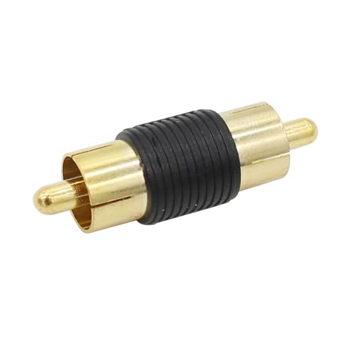 Exgoofit RCA Adapter - 6pcs Female to Female & Male to Male Gold Plated Couplers for Phono, Speaker, Amplifier & RCA Cable Extension