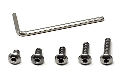 iexcell 100 Pcs M5 x 8/10/12/16/20 Stainless Steel 304 Hex Socket Button Head Cap Screws Bolts Assortment Kit - size: M5 x 8/10/12/16/20mm