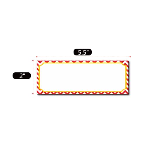 Big Magnetic Dry Erase Labels Name Plates White Board 32 Labels 8 Colors,5.5" x2" - size: 5.5"x2"