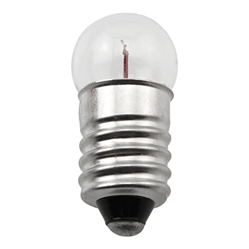 10PCS E10 2.5V/0.3A Miniature Screw Base Light Bulbs and 10PCS E10 Light Socket Bulbs Lamps Base Holders for Home Experiment Circuit Electrical Test Accessories