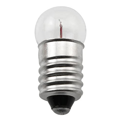 10PCS E10 2.5V/0.3A Miniature Screw Base Light Bulbs and 10PCS E10 Light Socket Bulbs Lamps Base Holders for Home Experiment Circuit Electrical Test Accessories
