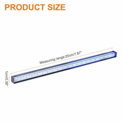 HARFINGTON Acrylic Clear Straight Rulers 20cm Metric,Blue-Gray - color: Blue-Gray, size: 20cm