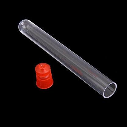 35ml Hard Plastic Test Tube with Cap, 20x153mm,Pack of 10