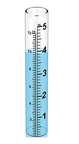 5" Capacity Rain Gauge Glass Replacement Tube for Yard Garden Outdoor (Set of 4) - color: Set of 4