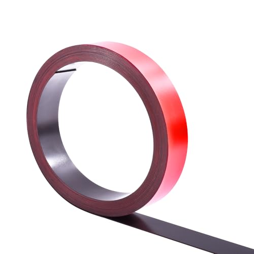 25mm x 1000mm Dry Erase Magnetic Strip, Red - size: 1m Red