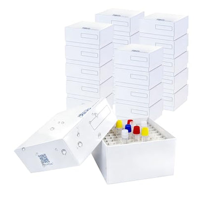 81-Well Cryo Boxes, Plastic Coating, 3 Inch Height, Case of 20 - size: 3 in,81-well