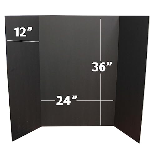 Flipside Products 36” x 48” Foam Project Boards for Presentations, Science Fair, School Projects, Event Displays and Trifold Picture Board - Total Black 3/16'' Thick - 10 Pack - color: Total Black, style: 10 Pack