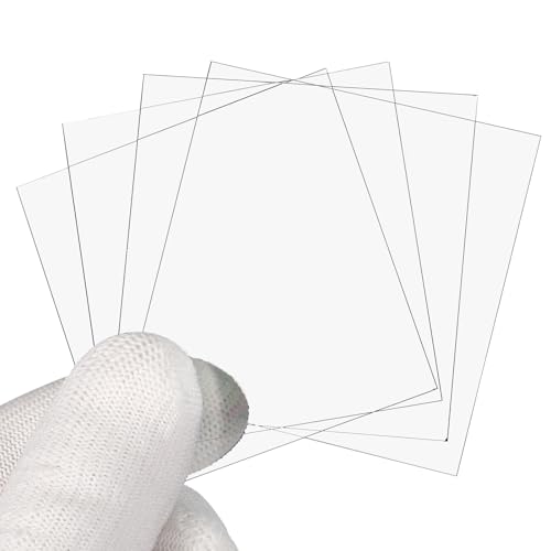 PATIKIL 60x60mm Glass Streak Plate, 4pcs Lab Glass Slides Microscope Glass Slides Optical Optically Clear Glass Slides Smooth Edges High Transparency Transparent Uniform Thickness - size: 60x60mm