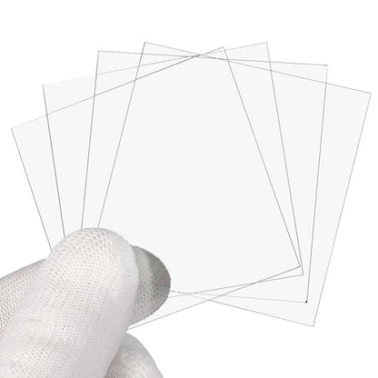 PATIKIL 60x60mm Glass Streak Plate, 4pcs Lab Glass Slides Microscope Glass Slides Optical Optically Clear Glass Slides Smooth Edges High Transparency Transparent Uniform Thickness - size: 60x60mm
