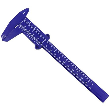 0-150mm Vernier Calipers Double Rule Scale Plastic Ruler for Jewelry Measurement School Student Measuring Tools Hand Tool(Blue) - color: Blue