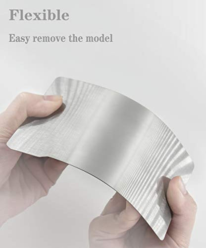 KOYOFEI 2PCS Resin 3D Printer Platform, Building Plate and Magnetic Sheet, Flexible Steel Plate Flex Bed for ELEGOO Saturn 3D Printer 196 x 126 mm - size: Saturn(196*126mm)